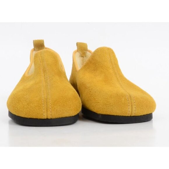 Vintage 60's Daniel Green Soft Suede Mustard Yellow Slip On Slipper Size 7 NEW - Picture 5 of 11